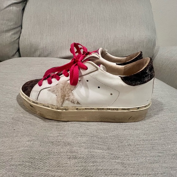 Golden Goose Fleece Lined Platform Sneakers - Picture 3 of 4